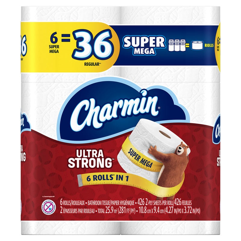Charmin Ultra Strong Bathroom Tissue - 6 Jumbo Rolls - Image 1